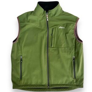Sherpa Adventure Gear Green Zip Up Vest Hiking Activewear Outdoors Layering